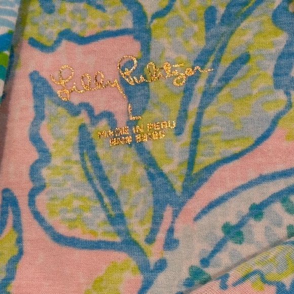 Women’s LILLY PULITZER Kristen swing top- urchin pink/vitamin sea. Size Large - Picture 7 of 7